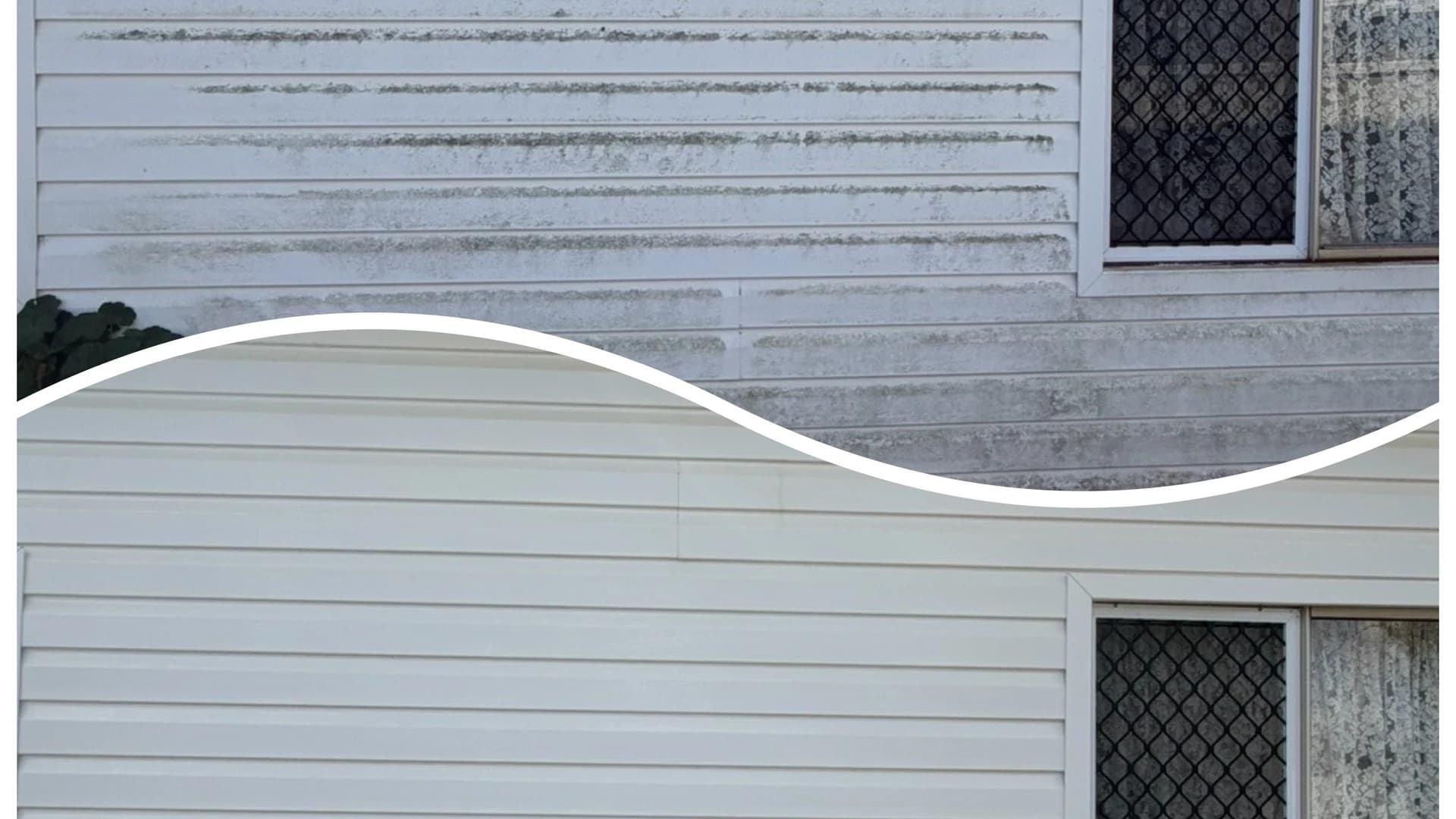 House softwash - north Toowoomba - before and after
