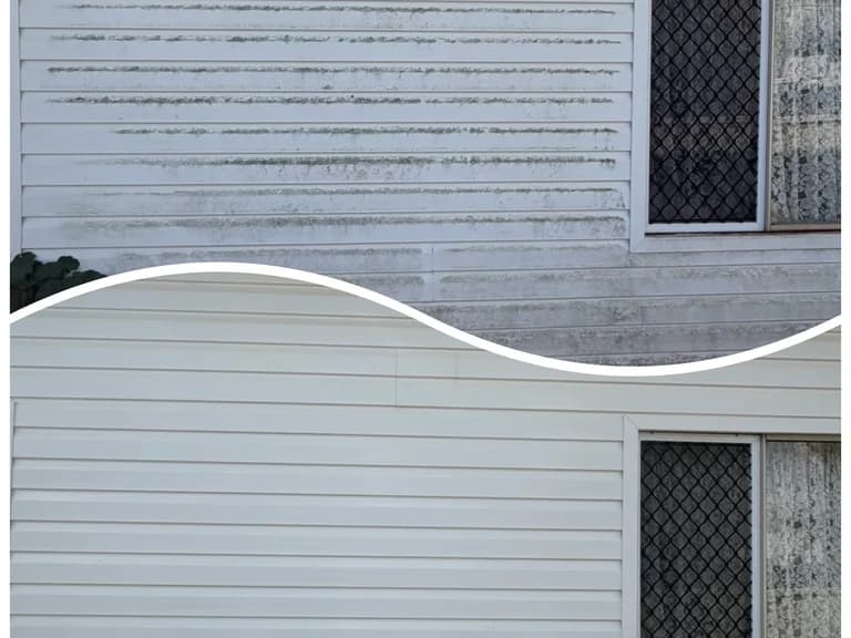 House softwash - north Toowoomba - before and after